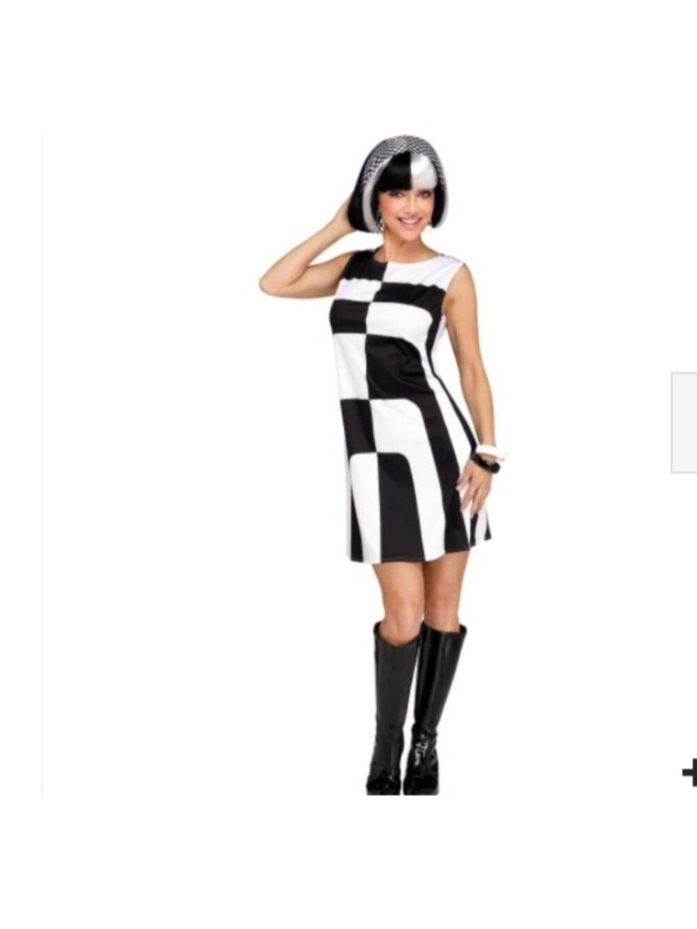 Fun World Mod 60s Girl costume 60s 70s Cosplay Dress Size Adult Medium/large